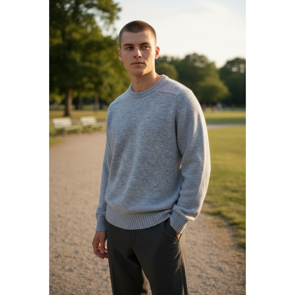 VTG Stone Canyon Mens XL Shetland Wool Blend Crew Neck‎ Knit Sweater